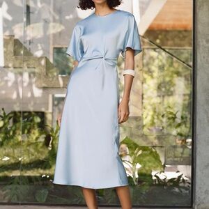 Zara Knotted Satin Effect Dress